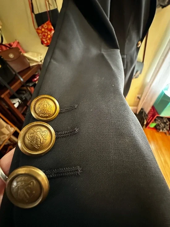Gucci Black Wool Blazer | Gold Crest Buttons | Made in Italy | IT 38 - Picture 8 of 12